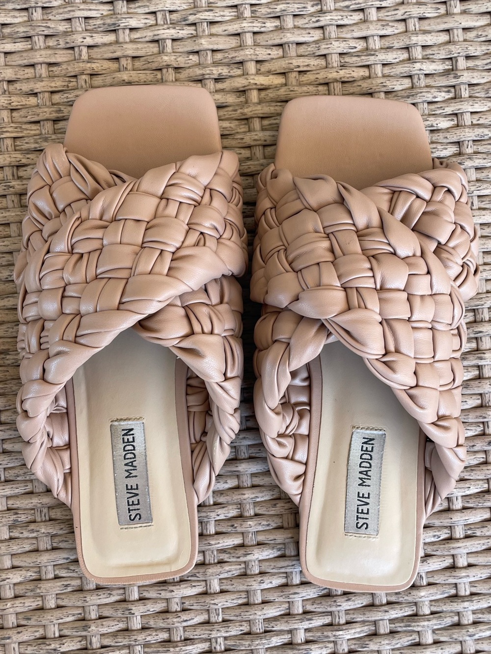 Steve Madden Braided Slide Sandals - Blush